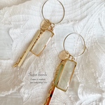 組み合わせ無限大 使い方色々 フープシェルロングピアス