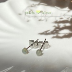 クリソベリルキャッツアイ 3mm カボション サージカルステンレス製 ピアス