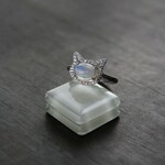 オパール　ニャンコCZリング　SILVER925