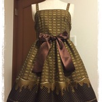 chocolate柄ジャンパースカート★バレッタつき