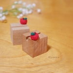 リングの止まり木　1匹用（りんご）