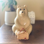 しろくま貯金箱のトランク(赤持ち手)