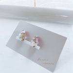 紫陽花の小粒イヤーアクセサリー