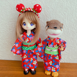 NEW!! 🍓朝摘みいちご🍓の浴衣&帯セット＜レッド＞