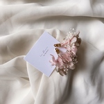 紫陽花 かすみ草 ドライフラワー ブーケ ピアス