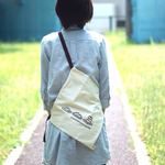 パンケーキ柄サコッシュ☆受注制作☆ちょっとお散歩、サイクリングにどうぞ。