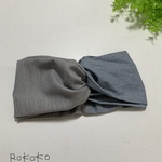 【SALE】cotton×リネン♡ワイヤー入りボリュームツートンヘアターバン♡