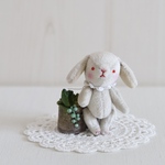 ＊kumahari＊約6.5cm ミニチュア テディラビット ウサギ