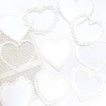 レース 紙素材10枚set 《heart》[P242]