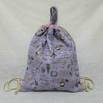 【送料込】体操着・お着替え袋  パフューム 紫