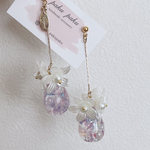 No.349  しずくピアス(パープル)