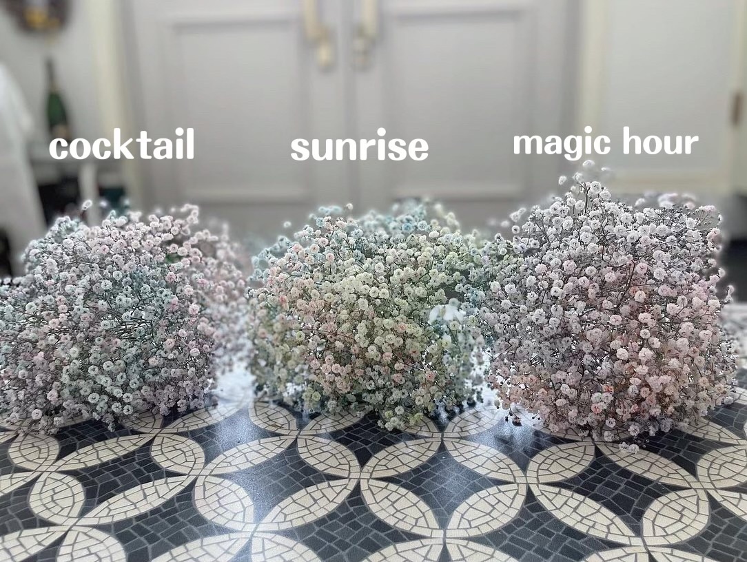 flying wreath ユーカリとかすみ草のフライングリース リース