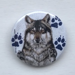 缶バッジ　オオカミ　31mmサイズ