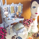 1/6size　〜薔薇モチーフのアンティーク ドレッサー＆チェアー♪〜　blythe　momokoなどに 