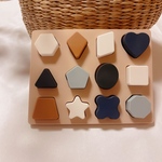 セール品　🉐シリコン製 おもちゃ モンテッソーリ 型合わせ 立体 はめこみ ギフト可