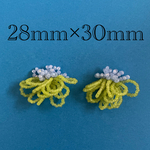 importビーズデコパーツ　グリーン　2個入り