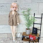 送料無料  ブラウン  ※ピュアニーモ2専用あり※  3点セット  ジャケット  ショートパンツ  ビスチェ  リカちゃん  ピュアニーモ  ワンピース
