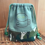 手刺繍✿動物柄コップ入れ