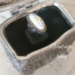陶器×アールヌーボー ヴィンテージ リング No.1134