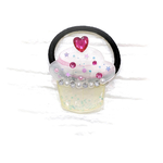 【キッズ☆】宝石カップケーキのヘアゴム【濃いピンク☆】