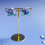 天然石の紫陽花（タンザナイト）のピアス／イヤリング
