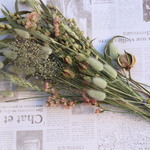 麦.小判草.ラグラス.コットンフラワー等グラスセット