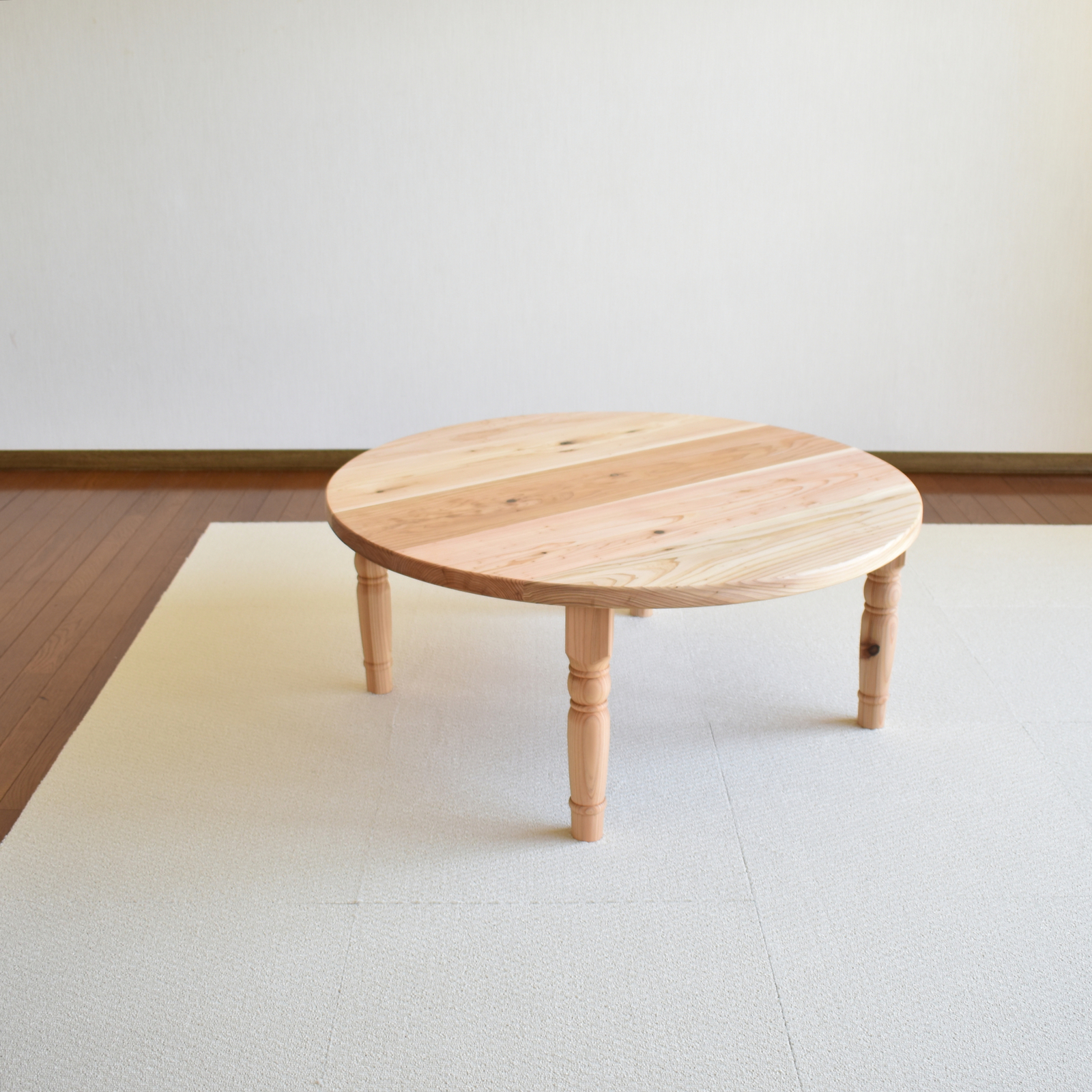 カントリー木工　ろくろ脚のテーブル カントリー木工 ろくろ脚製作 （70角 テーブル脚 ろくろ
