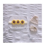 🌻新生児から使えるヘアバンド🌻natural himawari hair band＊柔らかなヘアバンド＊ベビードレス＊ニューボーンフォト＊新生児🌻ほんの気持ちプレゼント中🌻産院から帰る時🌻出産祝い🌻