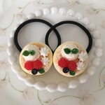 ふんわりパンケーキのヘアゴム♡