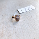 dryflower ring dark pink mini楕円/ドライフラワー  レジン
