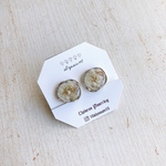 dry flower silver earring/ドライフラワー  レジン