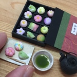 木箱入り和菓子12個入り 鉄瓶 お茶セット