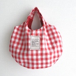 ぺったんこまるbag  ギンガム