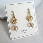 飴色　イヤリング/ピアス