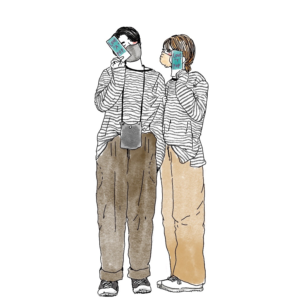 カップル イラストの人気通販 Minne 国内最大級のハンドメイド 手作り通販サイト