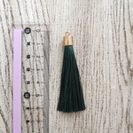 全21色【4個セット】タッセル（ゴールドキャップ付き・6mm）[ダークグリーン]
