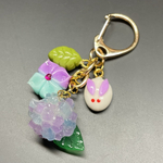 紫陽花の練り切りキーホルダー♡フェイクスイーツ