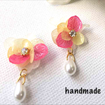 ビジューピアス♡紫陽花♡ノンホール