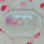 《ｵｰﾀﾞｰ》オーロラ×オーロラのぷっくりパーツのせネイルチップ✨