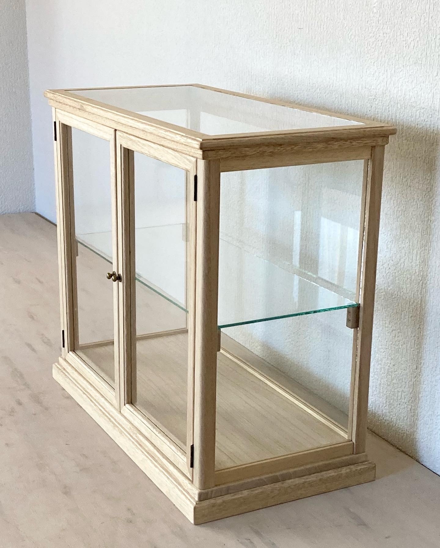 希少 木枠 薄型 ダイヤガラス入り ガラスケース コレクション