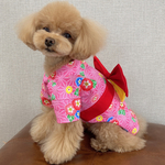 犬服 浴衣【朝顔 柄】
