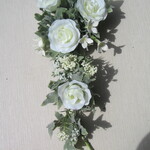 真っ白なバラのキャンドルリング