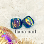 ペディキュア フット オーロラミラー氷ネイルチップ 親指セット