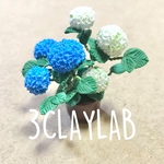 ☆送料無料☆ずっと一緒だよ/青×白　紫陽花