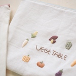 野菜 ベジタブル ポーチ 刺繍
