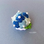 【今年も登場】紫陽花のブローチ（ブルー）