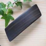 ★初作品で一品作-縞黒檀の平行四辺形のバレッタ（シマコクタンMW3.0）長さ9.0cm×幅3.0cm