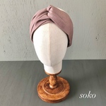 ✨柔らかくしめつけない　ダブルガーゼ　クロスターバン　あずきミルク✨