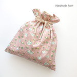 【フリル巾着】マノン*28cm×25cm*大きめ*リバティ
