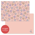 A4茎薔薇デザインペーパー10枚
